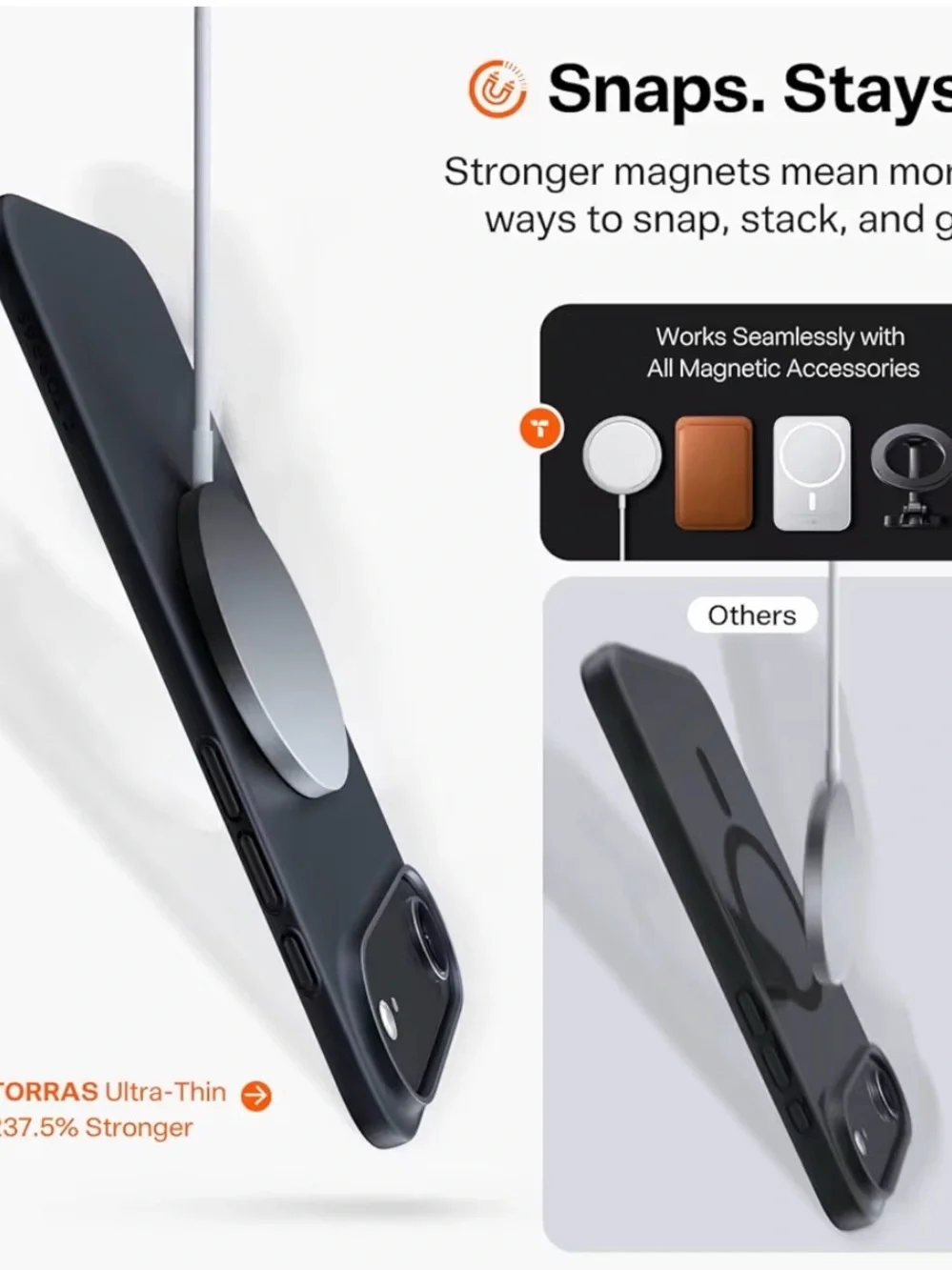 Magnetic Slim Fit Black iPhone Air 6.5 Case - MagSafe Compatible